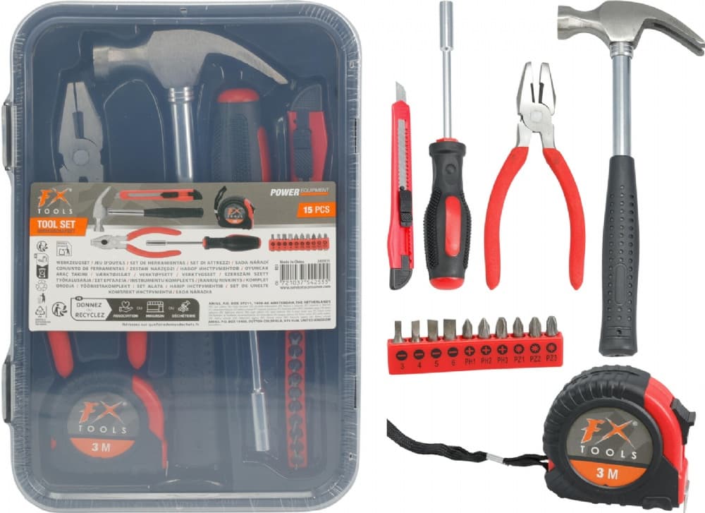 GEREEDSCHAPSET | 15 DELIG - IN DOOS