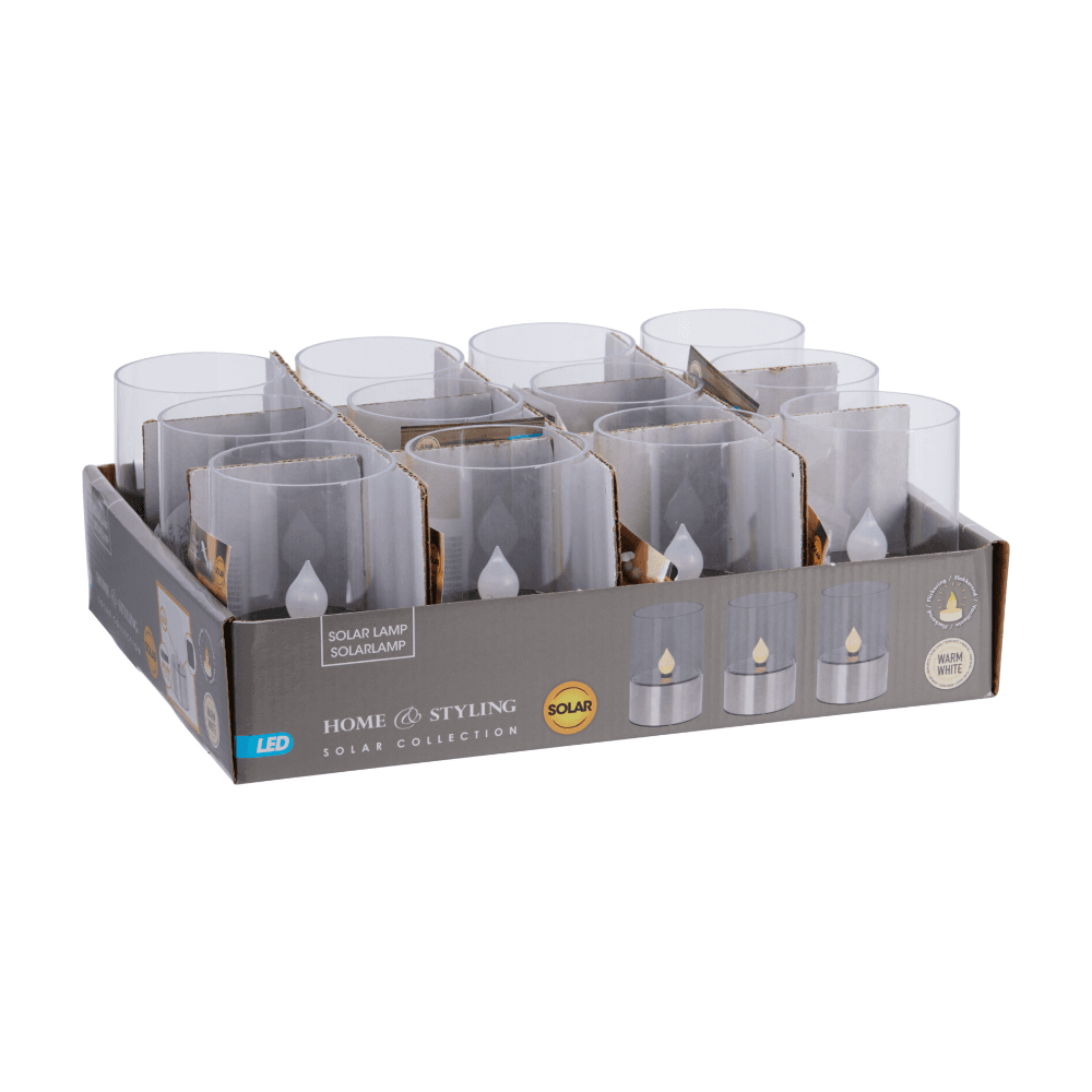 SOLAR LAMP MET GEEL KAARS - LED