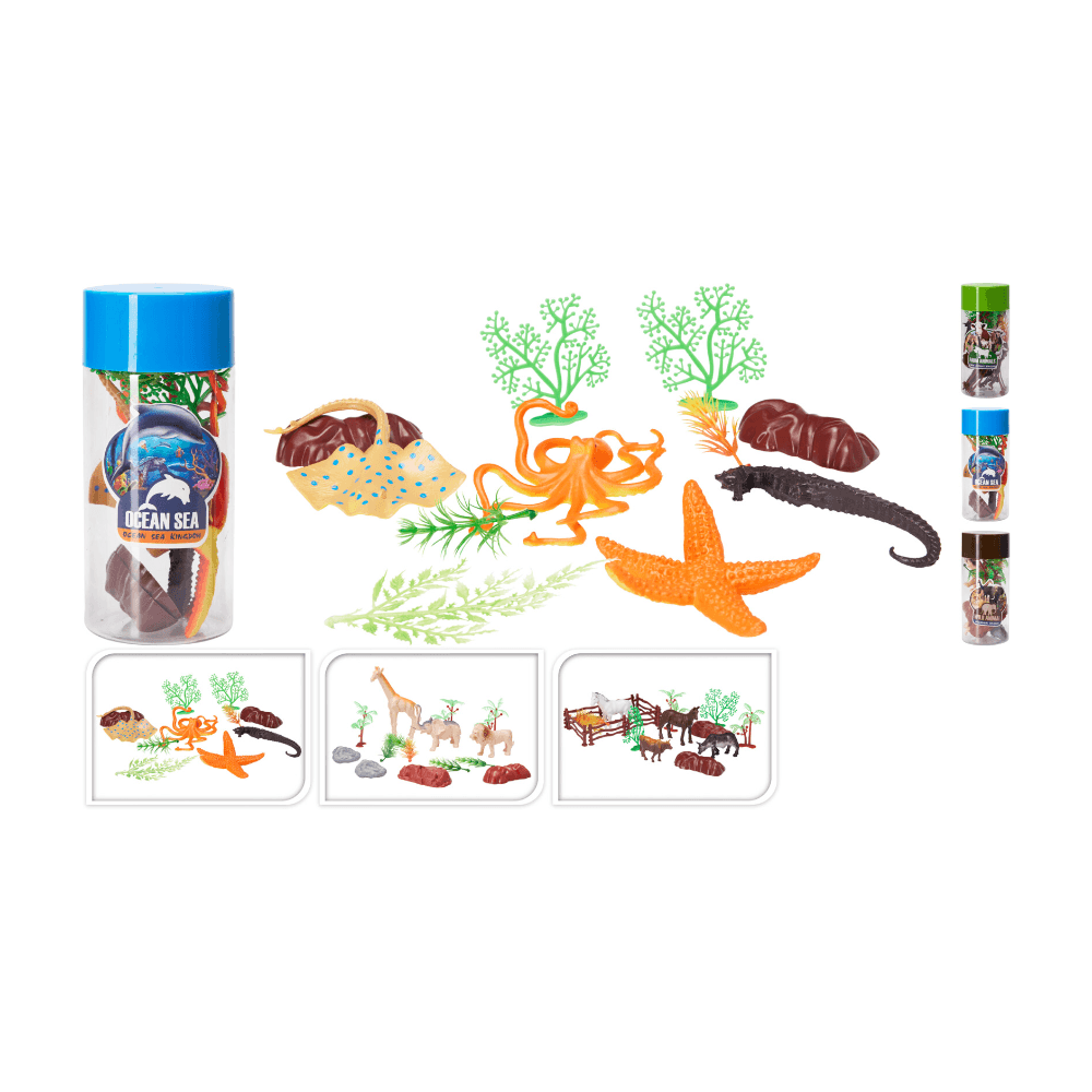 DIEREN SPEELSET IN TUBE - 3 ASSORTI