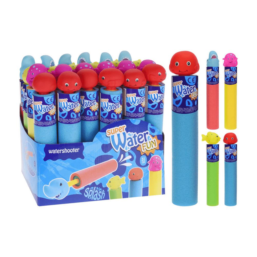 WATERSPUITER | 30X5CM | FOAM - 4 ASSORTI