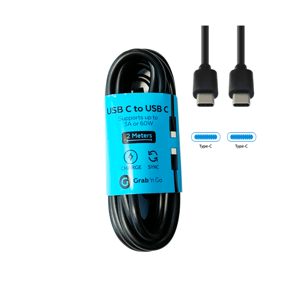 Grab 'N Go - Datacable USB C to USB C 2m Black
