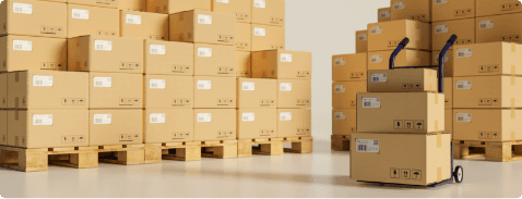 Pallets klaar voor verzending