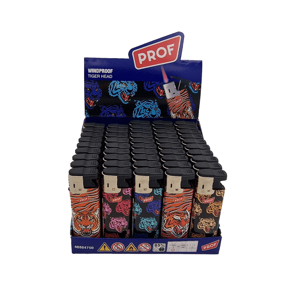 Prof Tiger Head M Slidecap Lighter DL-50