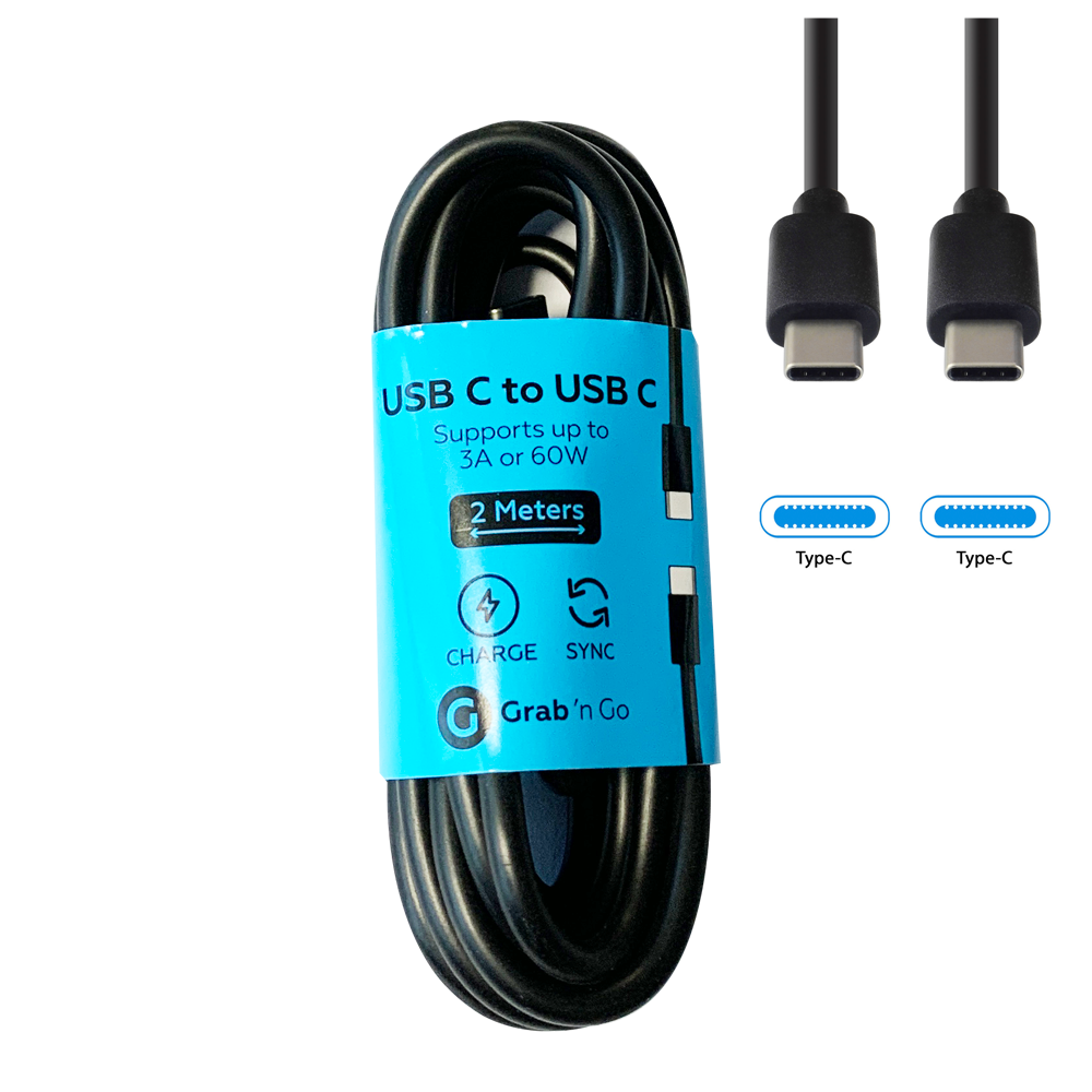 Grab ’N Go - Datacable USB C to USB C 2m Black
